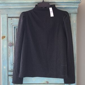 NWT Ann Taylor Sparkle Mock Top size M